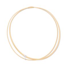 Marco Bicego Yellow Gold 2-Strand Necklace With Diamonds - Masai Collection