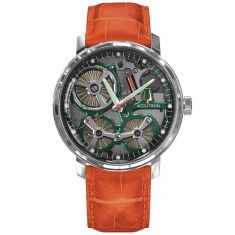 Men's Accutron Electrostatic Spaceview 2020 Limited Edition Watch, Orange Strap 2ES6A004