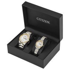 Men's and Ladies' Citizen Eco-Drive Corso Two-Tone Watch Set Men's and Ladies' Citizen Eco-Drive Corso Two-Tone Watch Set