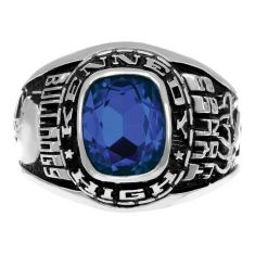 Mens Triumph Cushion-Cut High School Class Ring