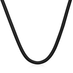 Men's Black Ion-Plated Stainless Steel 8mm Snake Chain Necklace