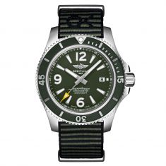 Breitling Superocean Automatic 44 Outerknown Green NATO Strap Watch A17367A11L1W1