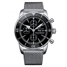 Breitling Superocean Heritage Chronograph 44 Black Dial Stainless Steel Watch A13313121B1A1