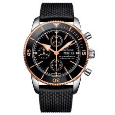 Breitling Superocean Heritage Chronograph 44 Steel and Gold Black Rubber Strap Watch U13313121B1S1