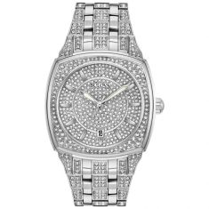 Men's Bulova Crystal Phantom Stainless Steel Bracelet Watch | 40mm | 96B296