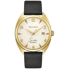Bulova Frank Sinatra 'Fly Me To The Moon' Black Leather Strap Watch | 39mm | 97B196