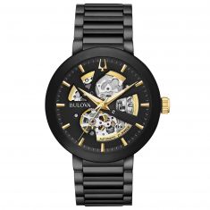 Men's Bulova Futuro Modern Automatic Black Stainless Steel Watch | 42 mm | 98A203