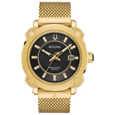Men's Bulova Precisionist GRAMMY Special Edition Gold-Tone Stainless Steel Watch | 44mm | 97B163