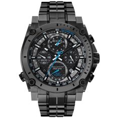 Men's Bulova Precisionist Gunmetal Ion-Plated Stainless Steel Watch | 46.5mm | 98B229