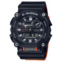 Men's Casio G-Shock Analog-Digital Orange Cloth Band Watch GA900C-1A4