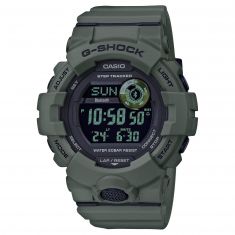 Men's Casio G-Shock Digital Power Trainer Connected Green Resin Watch GBD800UC-3