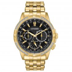 Men's Citizen Eco-Drive Calendrier Gold-Tone Bracelet Watch | 44mm | BU2082-56E