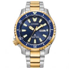 Citizen Eco-Drive Promaster Dive Automatic Blue Dial Two-Tone Stainless Steel Watch | 44mm | NY0154-51L