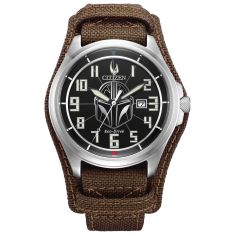 Men's Citizen Eco-Drive Star Wars Mandalorian Fabric Strap Watch | 44mm | AW1411-05W