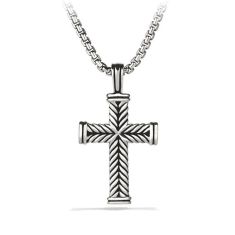 Men's David Yurman Chevron Cross Pendant