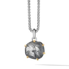Men's David Yurman Gemini Amulet in Sterling Silver with 18K Yellow Gold