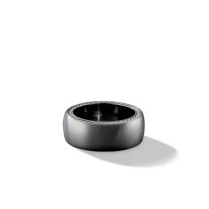 Men's David Yurman Streamline Wide Band Ring with Gray Titanium