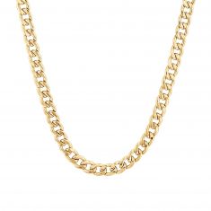 Men's Gold-Plated Stainless Steel Cuban Link Chain Necklace, 11.75mm, 22 Inches