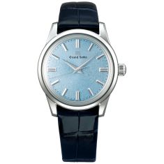 Men's Grand Seiko Elegance Watch, Blue Snowflake Dial Leather Strap SBGA407  | REEDS Jewelers