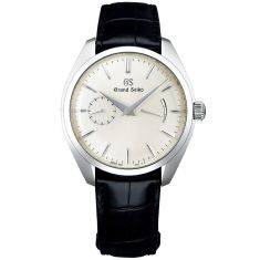 Men's Grand Seiko Elegance Watch, Grey Dial Leather Strap SBGK007
