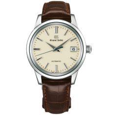 Men's Grand Seiko Elegance Watch, Ivory Dial Leather Strap SBGR261