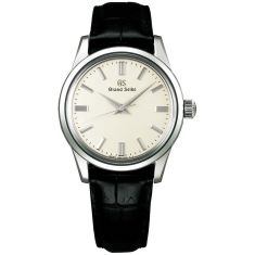 Men's Grand Seiko Elegance Watch, Ivory Dial Leather Strap SBGW231