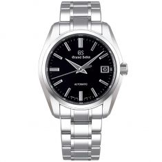 Men's Grand Seiko Heritage Watch, Black Dial Stainless Steel SBGR317