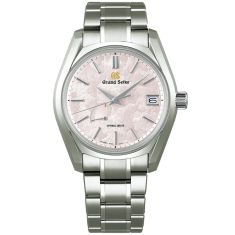 Men's Grand Seiko Heritage Watch, Pink Dial Titanium SBGA413