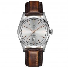 Men's Hamilton American Classic Spirit of Liberty Auto Brown Leather Strap Watch H42415551