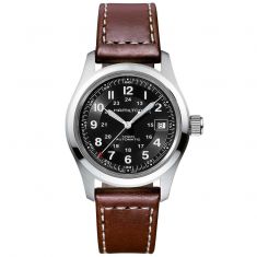 Men's Hamilton Khaki Field King Auto Brown Leather Strap Watch H64455533 |  REEDS Jewelers