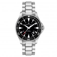Men's Hamilton Khaki Navy Automatic Black Dial Stainless Steel Watch H82335131