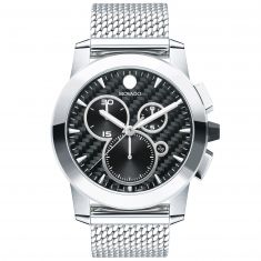 Men s Movado Vizio Chronograph Stainless Steel Mesh Bracelet Watch 0607380 REEDS Jewelers