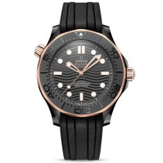 OMEGA Seamaster Diver 300m Co-Axial Master Chronometer Black Rubber Strap Watch | Black Dial | 43.5mm | O21062442001001