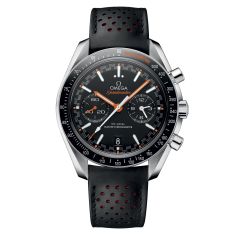 OMEGA Speedmaster Racing Co-Axial Master Chronometer Chronograph Black Dial Leather Strap Watch | 44.25mm | O32932445101001