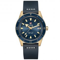 Men's Rado Captain Cook Automatic Bronze Blue Watch R32504205