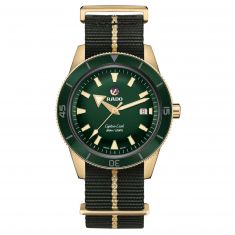 Men's Rado Captain Cook Automatic Bronze Green NATO Strap Watch R32504317