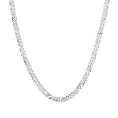 Men's Sterling Silver Cuban Chain Necklace 6mm, 22 inches