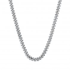Men's Sterling Silver Cuban Chain Necklace 8.4mm, 24 inches