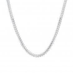 Men s Sterling Silver Cuban Link Chain Necklace 6mm 22 Inches