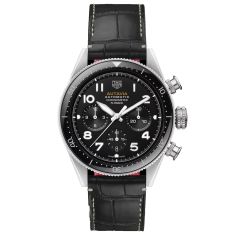 OMEGA Speedmaster Moonphase Black Dial Black Leather Strap Watch 44.25mm O30433445201001 REEDS Jewelers