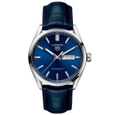 TAG Heuer CARRERA Day Date Blue Leather Strap Limited Edition Watch | 41mm | WBN2012.FC6502