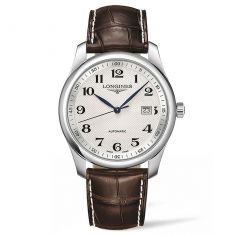 Longines Master Collection Automatic Silver Dial Brown Leather Strap Watch 40mm - L27934783