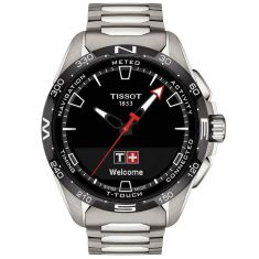 Men's Tissot T-Touch Connect Solar Quartz Titanium Watch T1214204405100