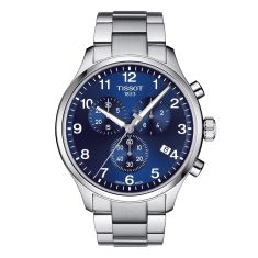image of Men's Tissot XL Chrono Classic Blue Dial Stainless Steel Watch T1166171104701 with sku:19963438