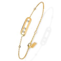 Messika Baby Move 1/10ctw Diamond Yellow Gold Bracelet