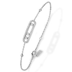 Messika Baby Move 1/3ctw Diamond Pave White Gold Bracelet