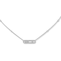 Messika Baby Move 1/3ctw Diamond Pave White Gold Pendant Necklace