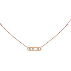 Messika Baby Move 1/7ctw Diamond Rose Gold Necklace