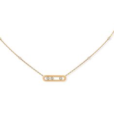 Messika Baby Move 1/7ctw Diamond Yellow Gold Necklace