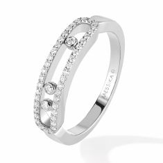 Messika Baby Move 1/4ctw Diamond Pave White Gold Ring | Size 7